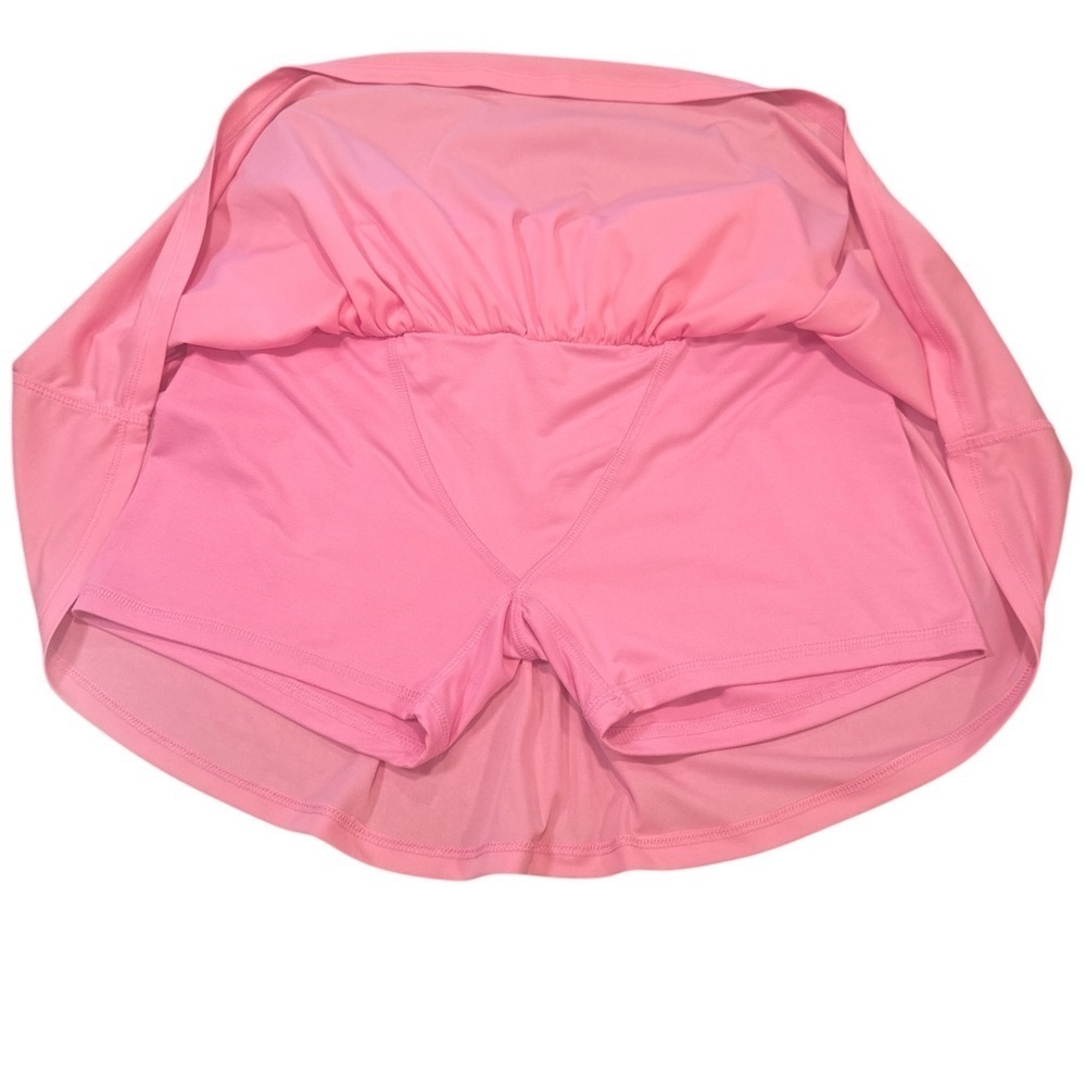 Zenana Tennis Skort Size Large Pink Built In Shorts Pull On Stretch Waistband - Picture 4 of 11